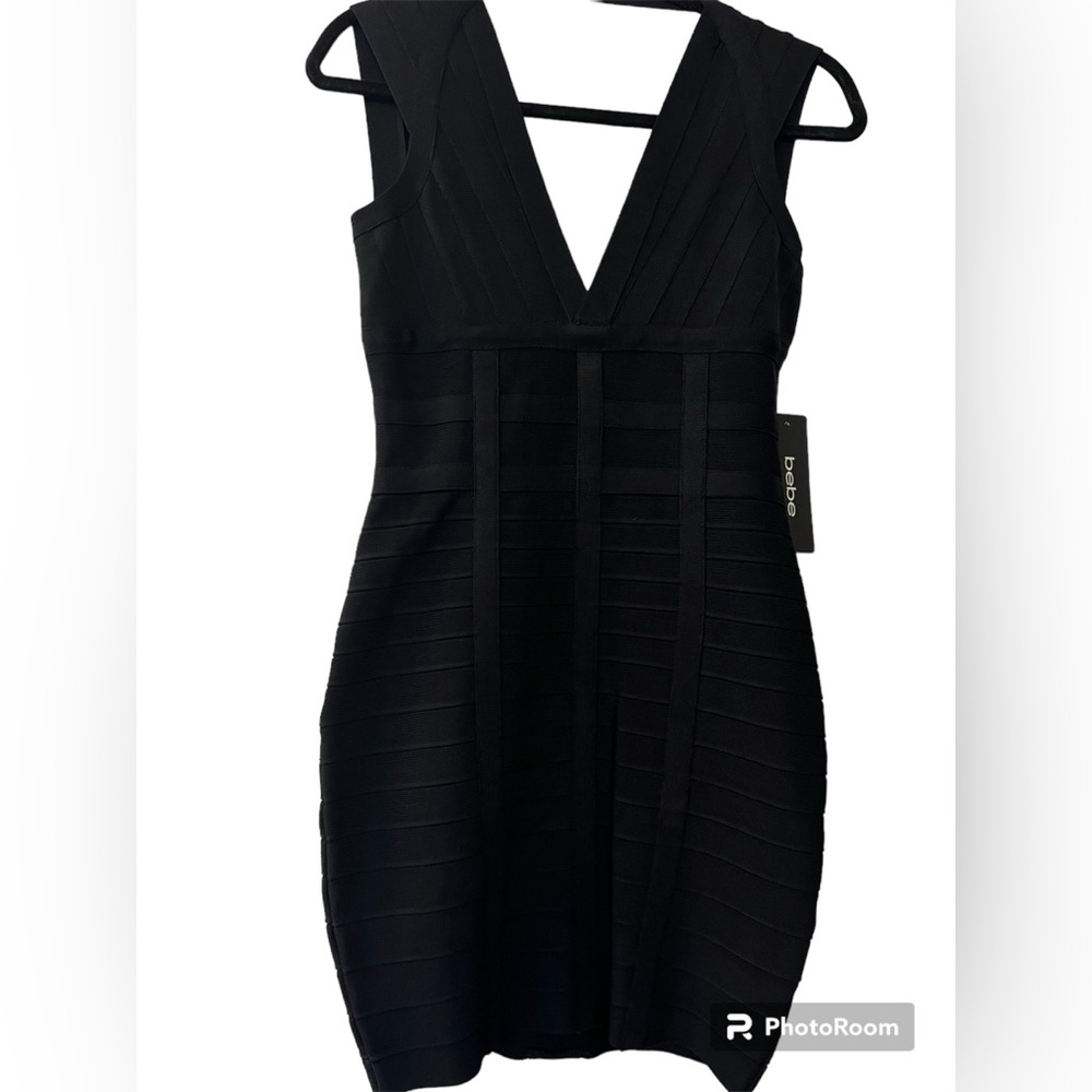 BEBE Women’s Sleeveless Sexy Bandage Bodycon Sheath Dress with Open Back
